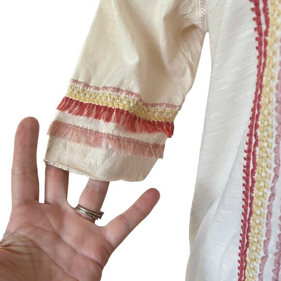 Sundance Embroidered Tunic Top Size Medium - Picture 5 of 9